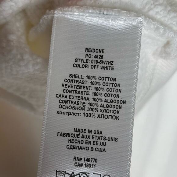 RE/DONE 70s Half-Zip Cotton Sweatshirt Pullover - Picture 8 of 9